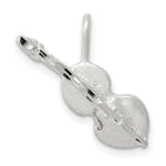 Sterling Silver Diamond Cut Violin Pendant - Product Photo