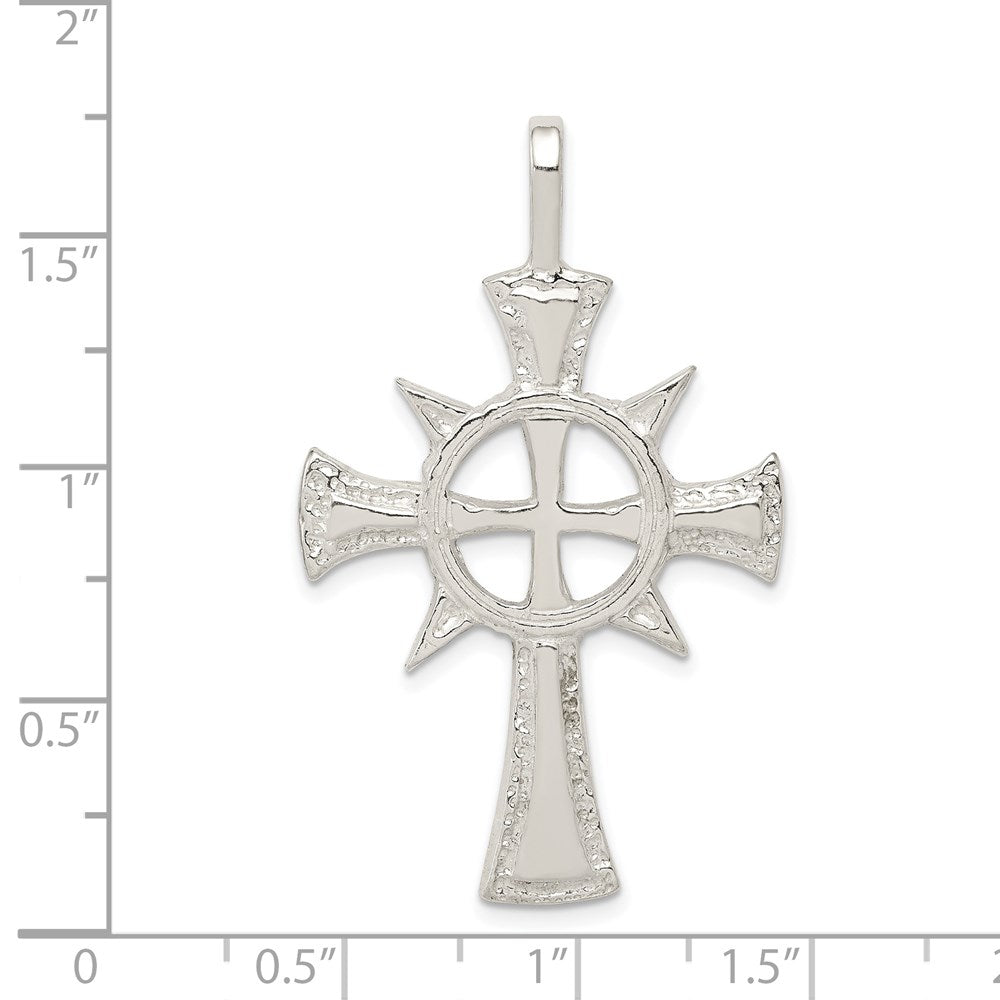 Sterling Silver Iona Cross Pendant - Product Photo