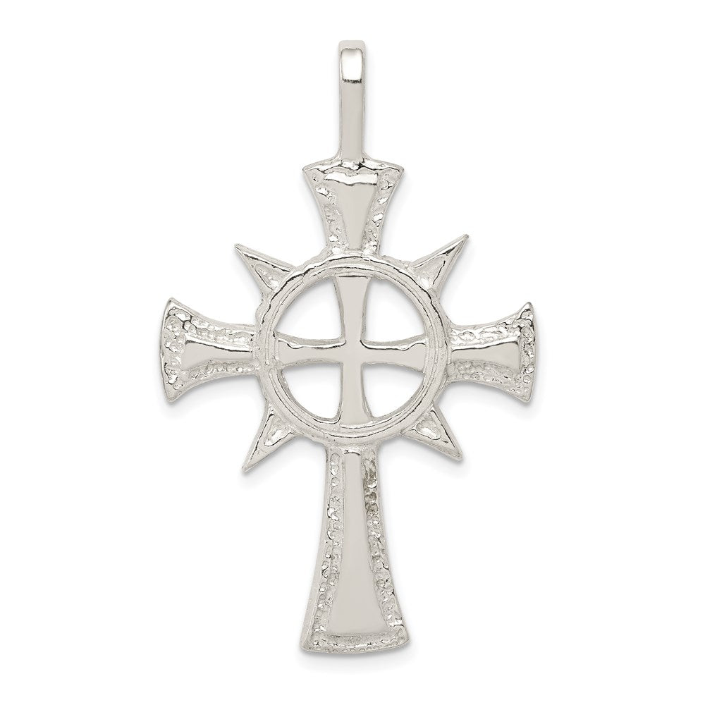 Sterling Silver Iona Cross Pendant - Product Photo