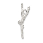 Sterling Silver Diamond Cut Deer Head Pendant - Product Photo