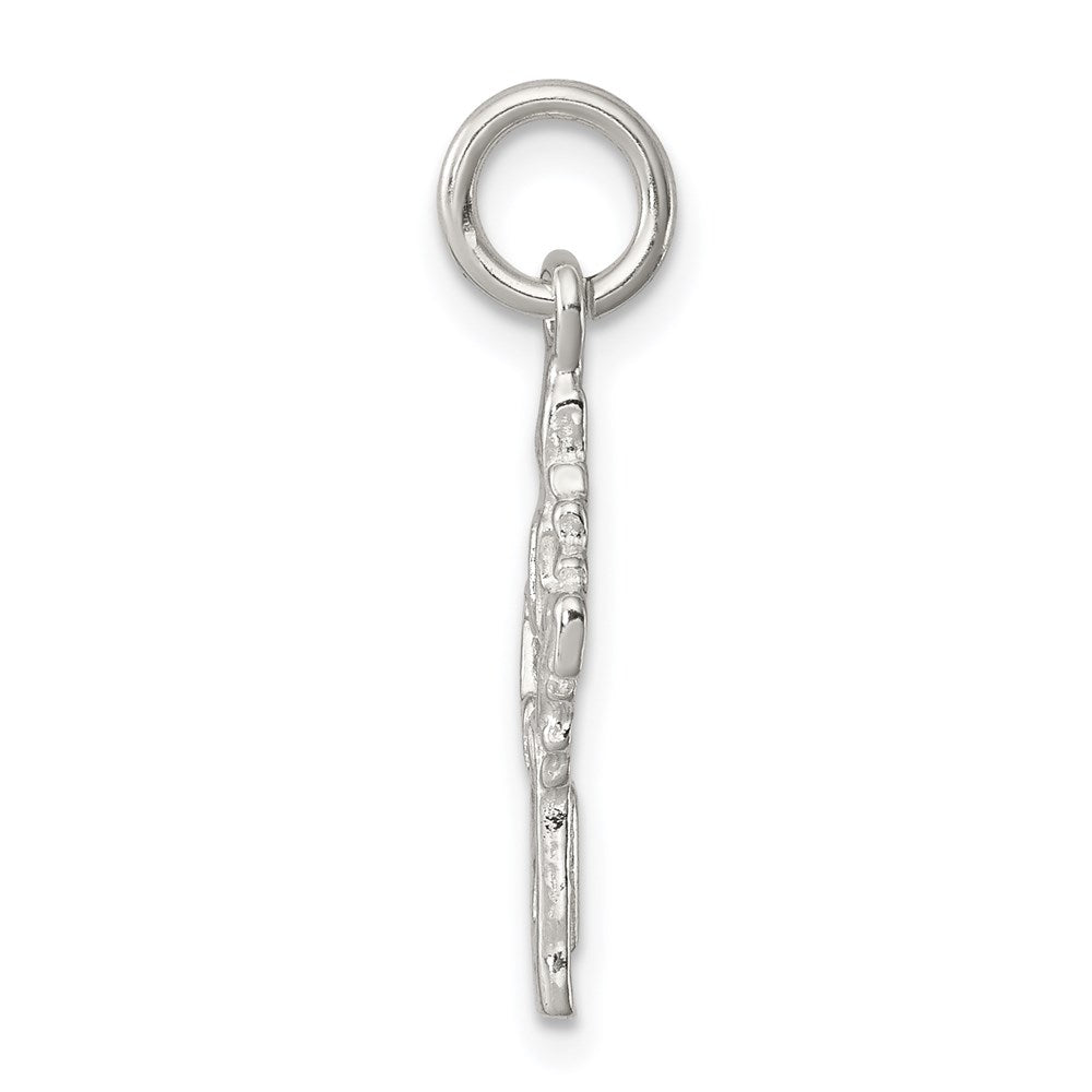 Sterling Silver Dove Cross Charm - Product Photo