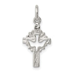 Sterling Silver Dove Cross Charm - Product Photo