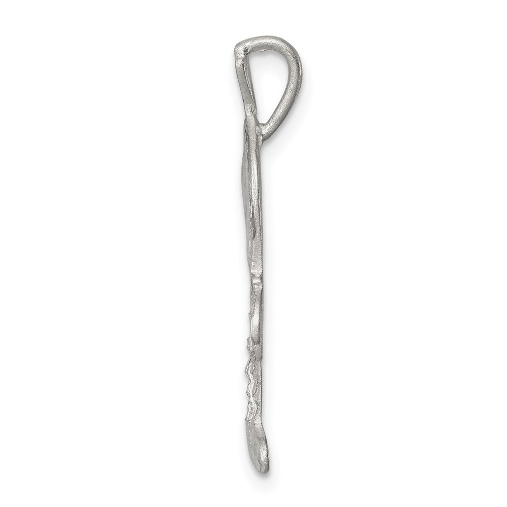Sterling Silver Diamond Cut Palm Trees Pendant Charm - Product Photo