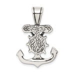 Sterling Silver Antiqued Mariner's Crucifix Pendant - Product Photo