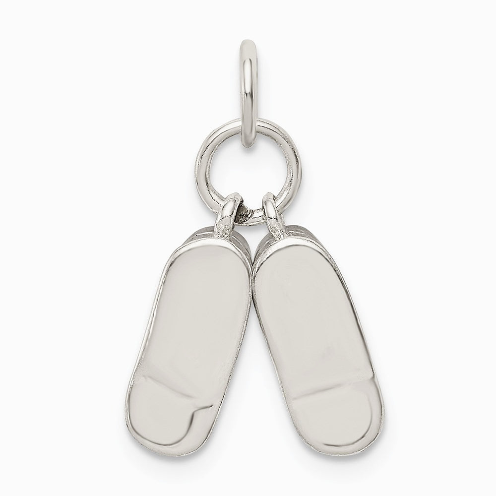 Sterling Silver Baby Shoes Charm - Product Photo
