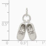Sterling Silver Baby Shoes Charm - Product Photo