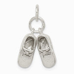 Sterling Silver Baby Shoes Charm - Product Photo