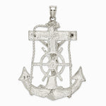 Sterling Silver Mariner Cross Pendant - Product Photo