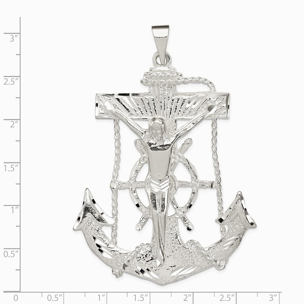 Sterling Silver Mariner Cross Pendant - Product Photo
