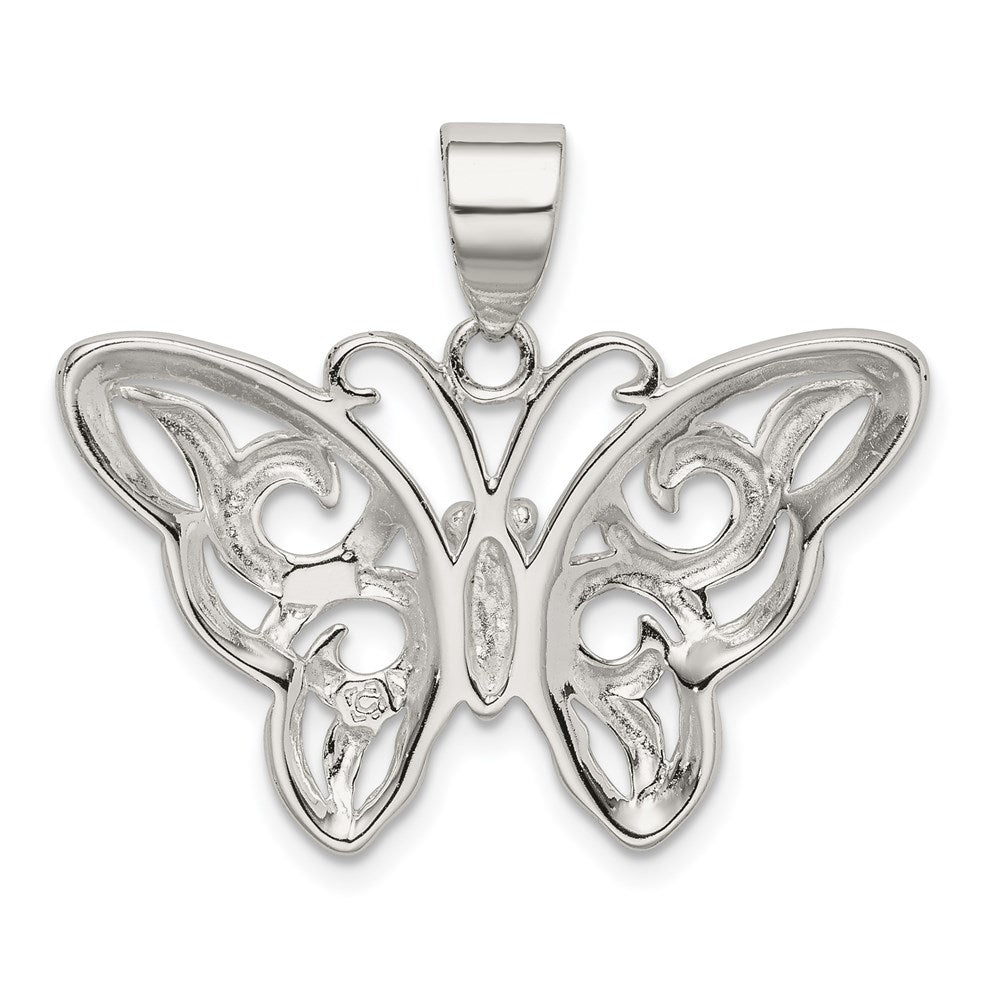 Sterling Silver Butterfly Pendant - Product Photo