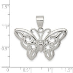 Sterling Silver Butterfly Pendant - Product Photo