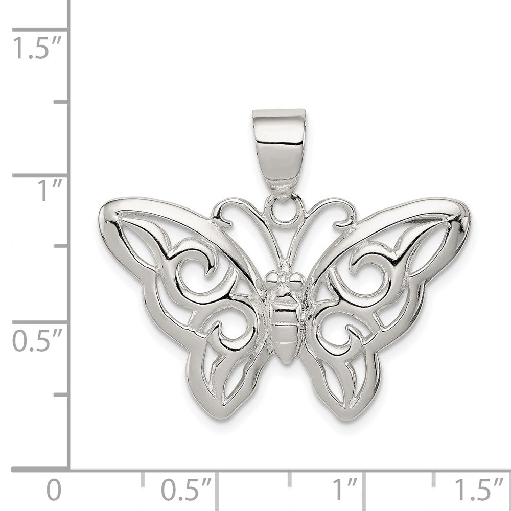 Sterling Silver Butterfly Pendant - Product Photo