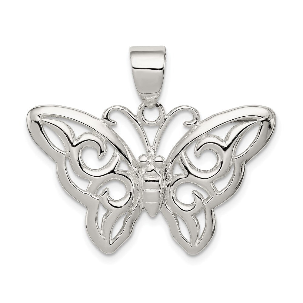 Sterling Silver Butterfly Pendant - Product Photo