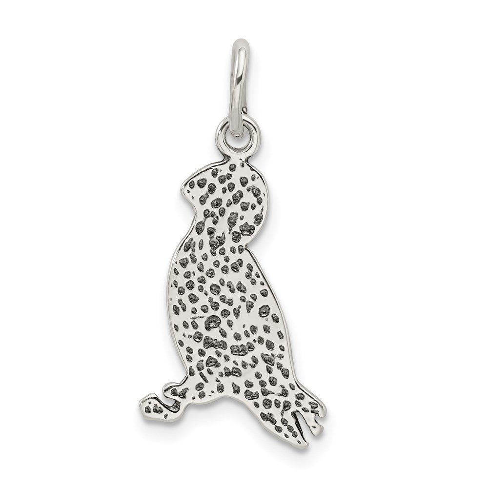 Sterling Silver Antiqued Puffin Charm - Product Photo
