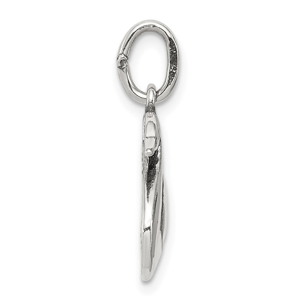 Sterling Silver Antiqued Swan Charm - Product Photo