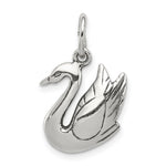 Sterling Silver Antiqued Swan Charm - Product Photo