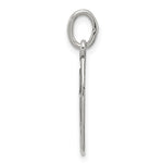 Sterling Silver Antiqued Crane in Oval Frame Charm - Product Photo