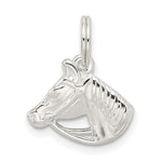 Sterling Silver Horse Head with Bridle Charm - Product Photo