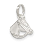 Sterling Silver Horse Head with Bridle Charm - Product Photo