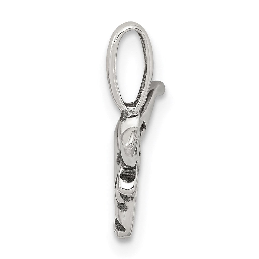 Sterling Silver Bull with Horns Pendant - Product Photo