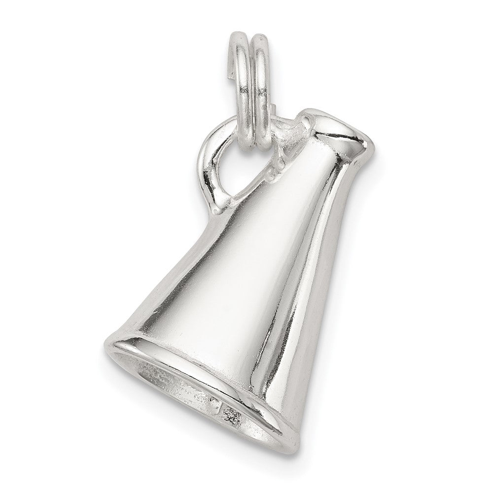 Sterling Silver Rhodium-plated Megaphone Charm - Product Photo