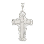Sterling Silver Diamond-Cut Crucifix Pendant - Product Photo
