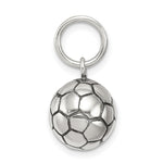 Sterling Silver Antique Soccer Ball Charm - Product Photo
