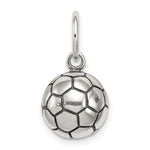 Sterling Silver Antique Soccer Ball Charm - Product Photo
