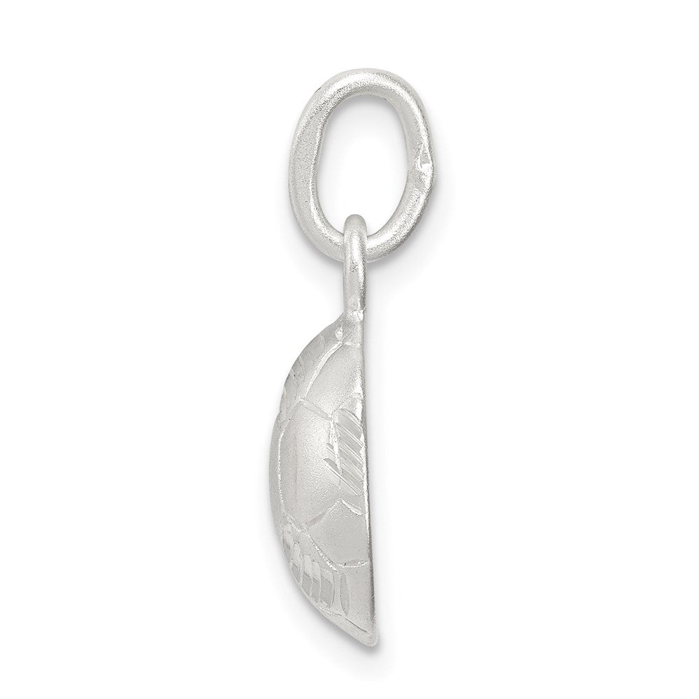 Sterling Silver Diamond Cut Soccer Ball Charm - Product Photo