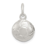 Sterling Silver Diamond Cut Soccer Ball Charm - Product Photo