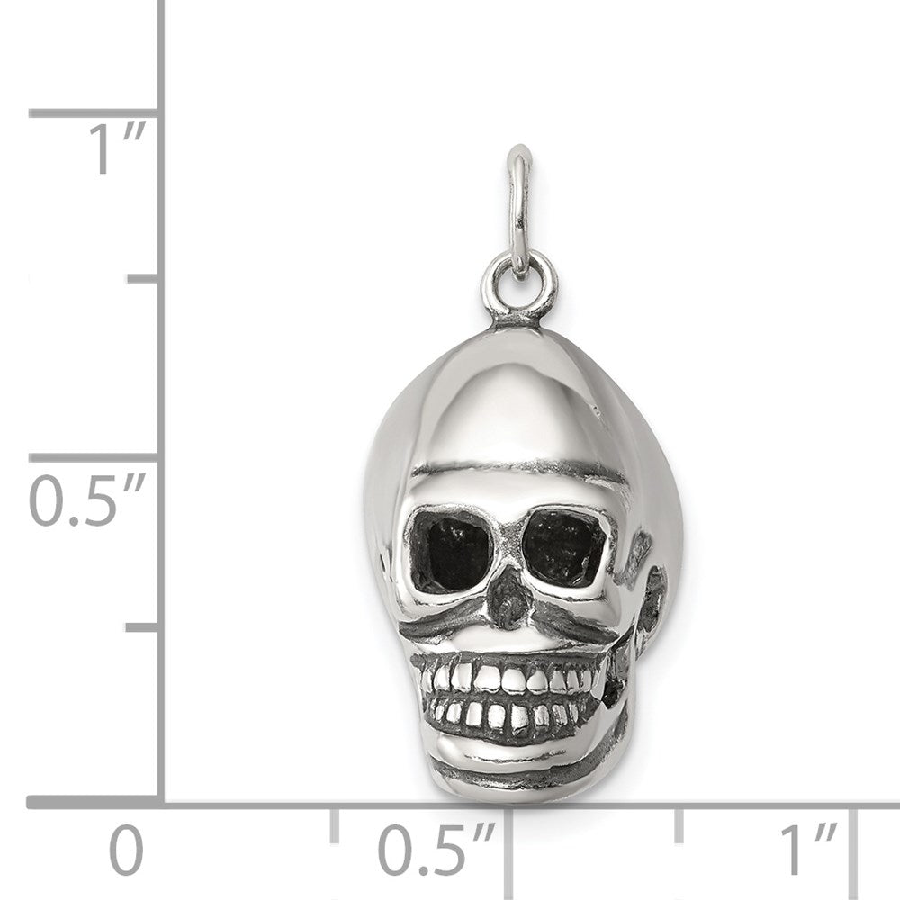 Sterling Silver Skull Pendant - Product Photo