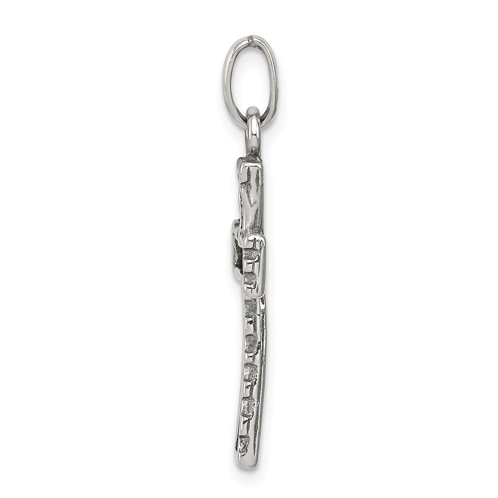 Sterling Silver Antiqued Cross Pendant - Product Photo