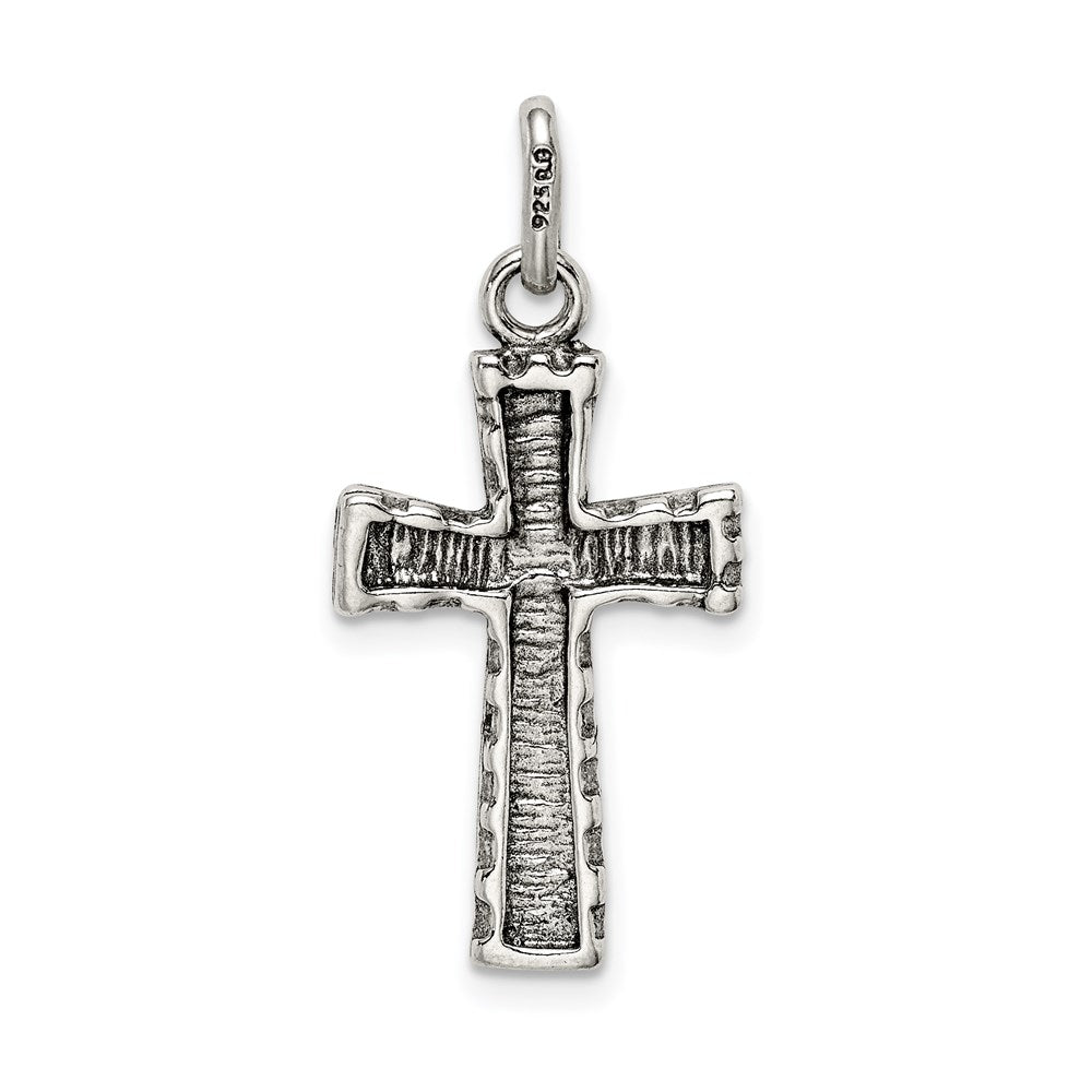 Sterling Silver Antiqued Cross Pendant - Product Photo