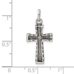Sterling Silver Antiqued Cross Pendant - Product Photo