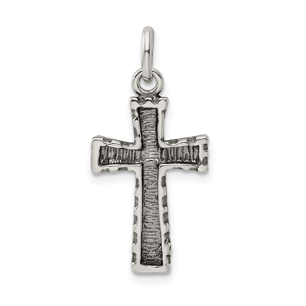 Sterling Silver Antiqued Cross Pendant - Product Photo