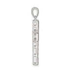 Sterling Silver Rhodium-plated CZ Latin Cross Pendant - Product Photo