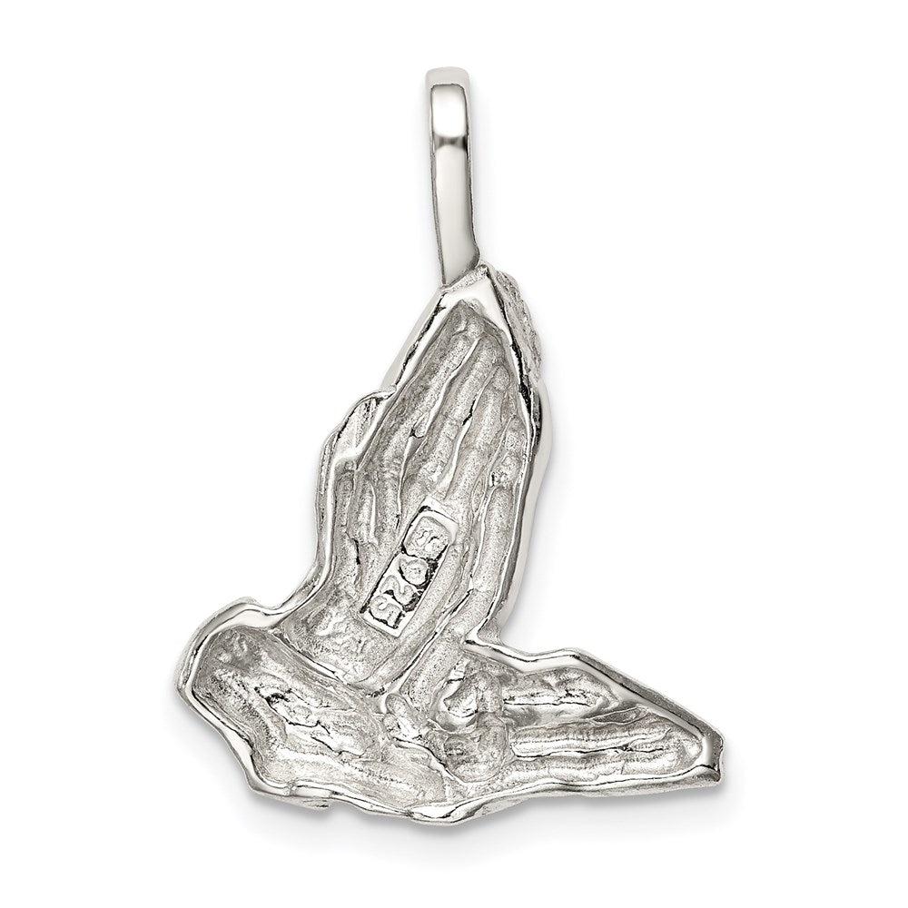 Sterling Silver Praying Hands Charm - Product Photo