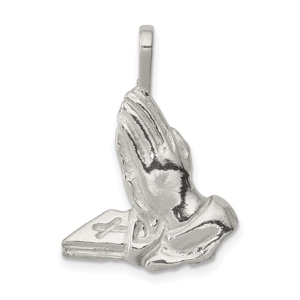 Sterling Silver Praying Hands Charm - Product Photo