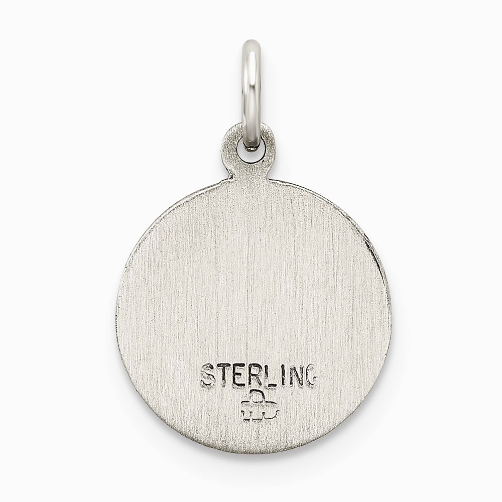 Sterling Silver Antiqued Divino Nino Medal (Divine Infant Jesus) - Product Photo
