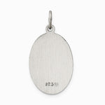 Sterling Silver Antiqued Sacred Heart of Jesus Medal - Product Photo