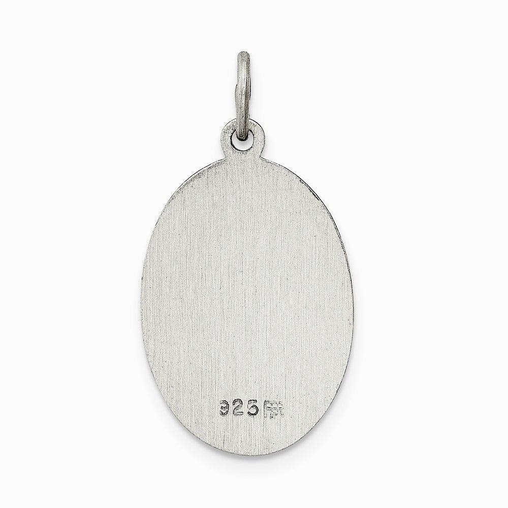 Sterling Silver Antiqued Sacred Heart of Jesus Medal - Product Photo
