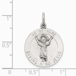 Sterling Silver Antiqued Divino Nino Medal (Divine Infant Jesus) - Product Photo