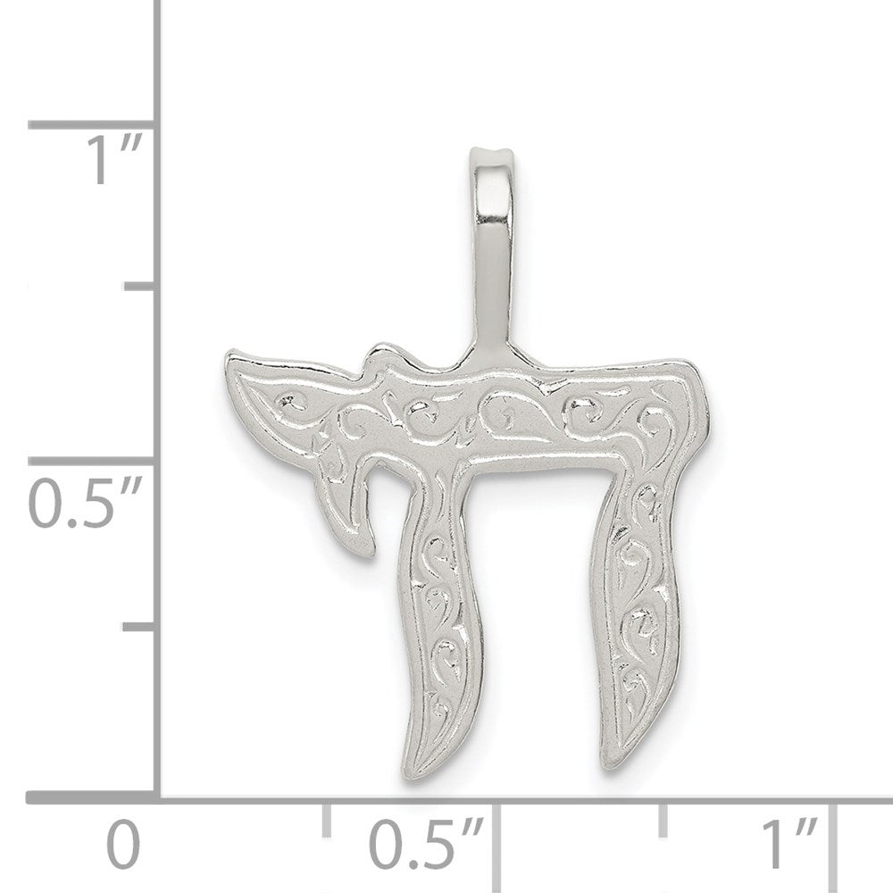 Sterling Silver Chai Pendant - Product Photo