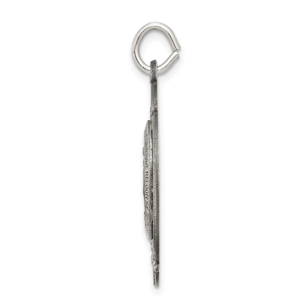 Sterling Silver Antiqued Miraculous Medal - Product Photo