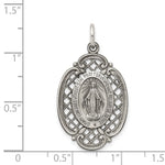 Sterling Silver Antiqued Miraculous Medal - Product Photo