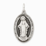 Sterling Silver Antiqued Miraculous Medal - Product Photo