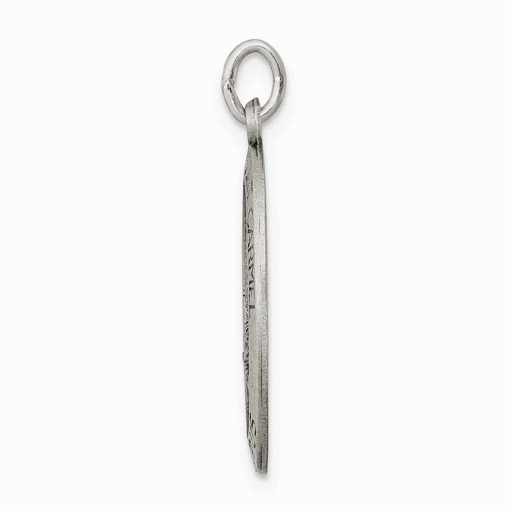 Sterling Silver Antiqued Our Lady of Mt.Carmel Medal - Product Photo