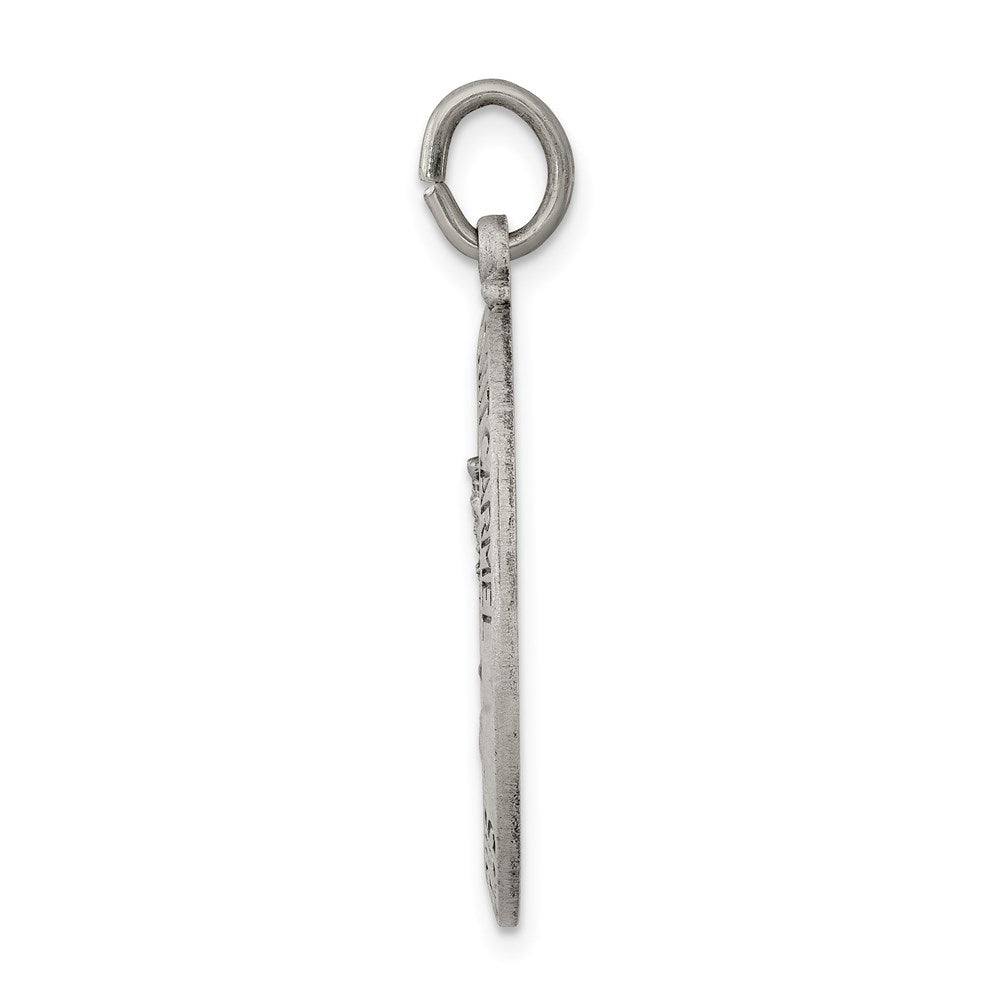 Sterling Silver Antiqued Our Lady of Mount Carmel Medal - Product Photo