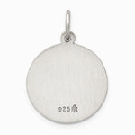 Sterling Silver Antiqued Our Lady of Perpetual Help Round Medal - Product Photo