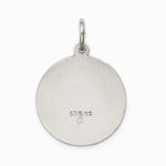Sterling Silver Antiqued Sacred Heart of Mary Medal - Product Photo